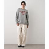 【洗える】ペイント風刺繍入り配色ラインニット | Dessin | 詳細画像7