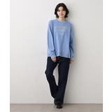 【洗える】ペイント風刺繍入り配色ラインニット | Dessin | 詳細画像11