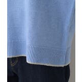 【洗える】ペイント風刺繍入り配色ラインニット | Dessin | 詳細画像19