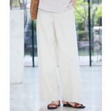 アイボリー(004) | 【多機能】リネンブレンドマリンパンツ | Dessin