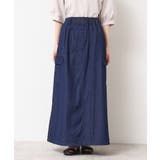 【ウエストゴム・洗える】ドロストデニムスカート（S～L） | Dessin | 詳細画像9 