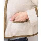 【セットアップ可能・洗える】配色クルーネック麻ジャケット | Dessin | 詳細画像14 