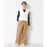 【洗える】パール調ボタン付きニットジレ | Dessin | 詳細画像7 