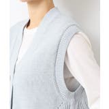 【洗える】パール調ボタン付きニットジレ | Dessin | 詳細画像17 