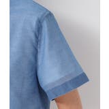 【洗える】シアーデニムショート丈ブラウス | Dessin | 詳細画像14 