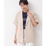 グレージュ(050) | 【洗える】半袖テーラードジャケット | Dessin