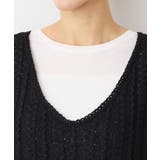 【洗える】クロップド丈Vネックニットベスト | Dessin | 詳細画像12 