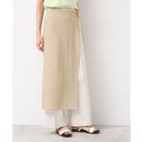 ベージュ(052) | 【洗える】ラメ入りメッシュ巻きスカート | Dessin