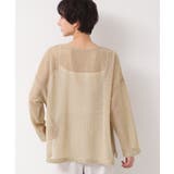 【前後2WAY・洗える】ラメ入りオーバーサイズメッシュブラウス | Dessin | 詳細画像18 