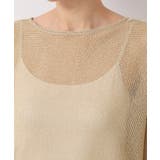 【前後2WAY・洗える】ラメ入りオーバーサイズメッシュブラウス | Dessin | 詳細画像25 