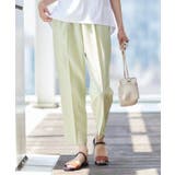 【ウエストゴム・洗える】センターライン入りテーパードパンツ（XS～L） | Dessin | 詳細画像24 