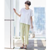 【ウエストゴム・洗える】センターライン入りテーパードパンツ（XS～L） | Dessin | 詳細画像25 