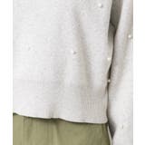 【洗える】パール調付きクロップド丈ニット（S～L） | Dessin | 詳細画像18 