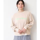グレージュ(050) | 【洗える】フロッキーロゴスウェット(S~L) | Dessin