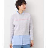 【洗える】クロップド丈ロゴジャカードニット（S～L） | Dessin | 詳細画像2 