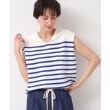 【洗える】セーラーカラーボーダーニット | Dessin | 詳細画像2 