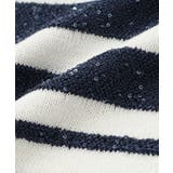 【洗える】スパンコールラメボーダーニット | Dessin | 詳細画像8 