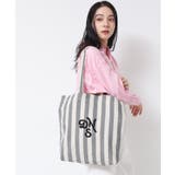 ネイビー(394) | ストライプロゴ刺繍トート | Dessin