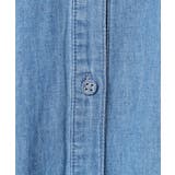 【洗える】リネンブレンドデニム調シャツワンピース（S～L） | Dessin | 詳細画像4 