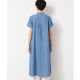 【洗える】リネンブレンドデニム調シャツワンピース（S～L） | Dessin | 詳細画像15 