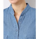 【洗える】リネンブレンドデニム調シャツワンピース（S～L） | Dessin | 詳細画像16 