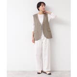 【セットアップ可能・洗える】ボタン付きジレ | Dessin | 詳細画像6 