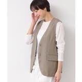 トープ(054) | 【セットアップ可能・洗える】ボタン付きジレ | Dessin