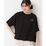 ブラック(019) | 【洗える・4サイズ展開】ロゴ入りブラウス（XS～L） | Dessin