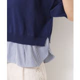 【洗える】シャツレイヤード風五分袖ニット | Dessin | 詳細画像14 