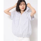 ホワイト(301) | 【洗える】ハーフジップフーディーシャツ | Dessin