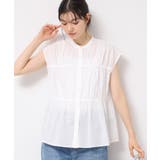 【洗える】シャーリングペプラムブラウス | Dessin | 詳細画像2 