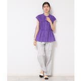 【洗える】シャーリングペプラムブラウス | Dessin | 詳細画像10 