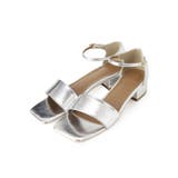 シルバー(006) | スクエアトゥストラップサンダル | Dessin