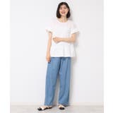 ◆【洗える】ラッフルドッキングカットソー | Dessin | 詳細画像3 