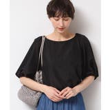 【洗える】バッグギャザー入り五分袖ボリュームブラウス | Dessin | 詳細画像2 