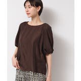 【洗える】バッグギャザー入り五分袖ボリュームブラウス | Dessin | 詳細画像10 