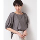 【洗える】バッグギャザー入り五分袖ボリュームブラウス | Dessin | 詳細画像19 