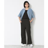 【接触冷感・洗える】フレアラインパンツ（サイドファスナ―付き） | Dessin | 詳細画像2 