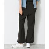 ブラック(519) | 【接触冷感・洗える】フレアラインパンツ（サイドファスナ―付き） | Dessin