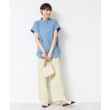 【洗える】リネンブレンドデニムフリルシャツ | Dessin | 詳細画像11 