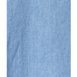 【洗える】リネンブレンドデニムフリルシャツ | Dessin | 詳細画像12 