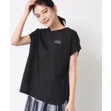 【洗える】フレンチスリーブロゴ入りTシャツ | Dessin | 詳細画像5 