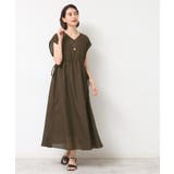 【リンクコーデ・洗える】ウエストドロスト付きチェック柄ワンピース | Dessin | 詳細画像3 