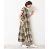 【リンクコーデ・洗える】ウエストドロスト付きチェック柄ワンピース | Dessin | 詳細画像10 
