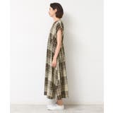 【リンクコーデ・洗える】ウエストドロスト付きチェック柄ワンピース | Dessin | 詳細画像14 