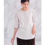 【360度可愛い/前後2WAY/洗える】ライトコットンヘンリーカットソー | Dessin | 詳細画像16 