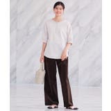 【360度可愛い/前後2WAY/洗える】ライトコットンヘンリーカットソー | Dessin | 詳細画像17 