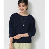 【洗える】インディゴ天竺デニム調カットソー | Dessin | 詳細画像1 