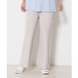 【2点セット/ウエストゴム/洗える】スキッパ―シャツ＆ストレートパンツセット | Dessin | 詳細画像4 