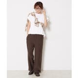 【2点セット/ウエストゴム/洗える】スキッパ―シャツ＆ストレートパンツセット | Dessin | 詳細画像33 